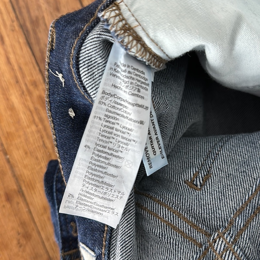 Sz 24 Madewell Mid Rise Skinny Jean dark wash - Picture 5 of 5